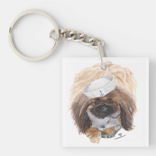 Llavero Pequines perro marinero Little Tuffy (Frente)