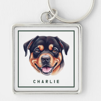 Llavero Percepción personalizada de Dapper Rottweiler