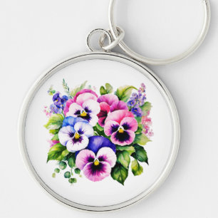Llavero Perfección de Pansy: Cadena de teclas de plata imp