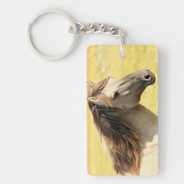Llavero Perfil de caballo beige (Frente)