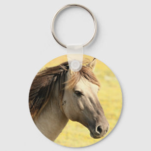 Llavero Perfil de caballo beige