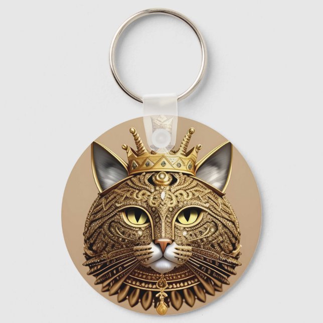 Llavero Perfil de gato regio (Anverso)