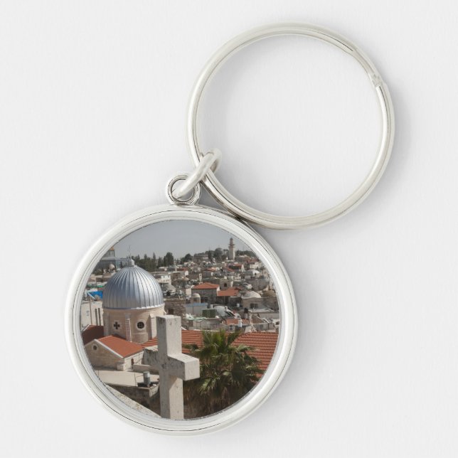Llavero Perfil de la antigua Jerusalén (Frente)