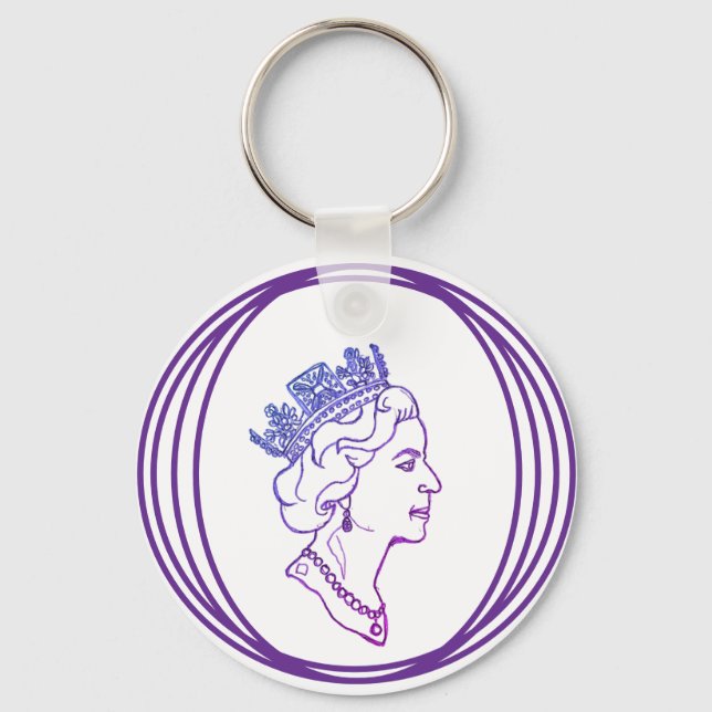 Llavero Perfil de la Reina Isabel (Reverso )