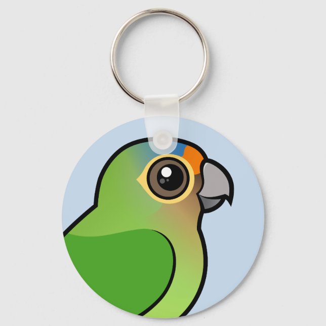 Llavero Perico de Frente Naranja (Anverso)