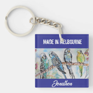 Llavero Periquito australiano pájaro hecho en Melbourne pá