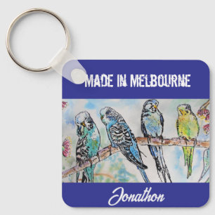 Llavero Periquito australiano pájaro hecho en Melbourne pá