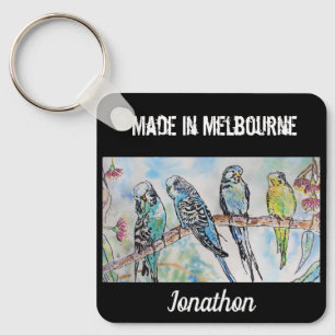 Llavero Periquito Periquito Pájaro Hecho En Melbourne Pája