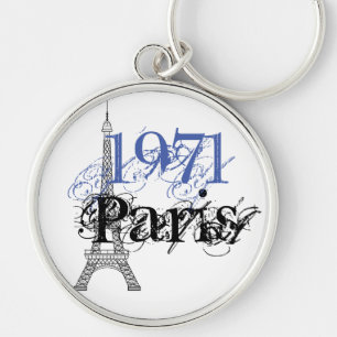 Llavero Periwinkle Blue Paris Torre Eiffel 50º cumpleaños