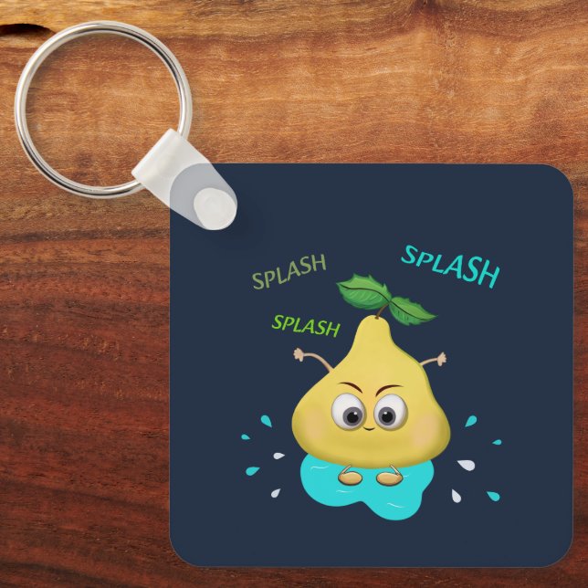 Llavero Perla amarilla corta (Anverso)