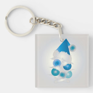 Llavero Perla y azul para Navidades