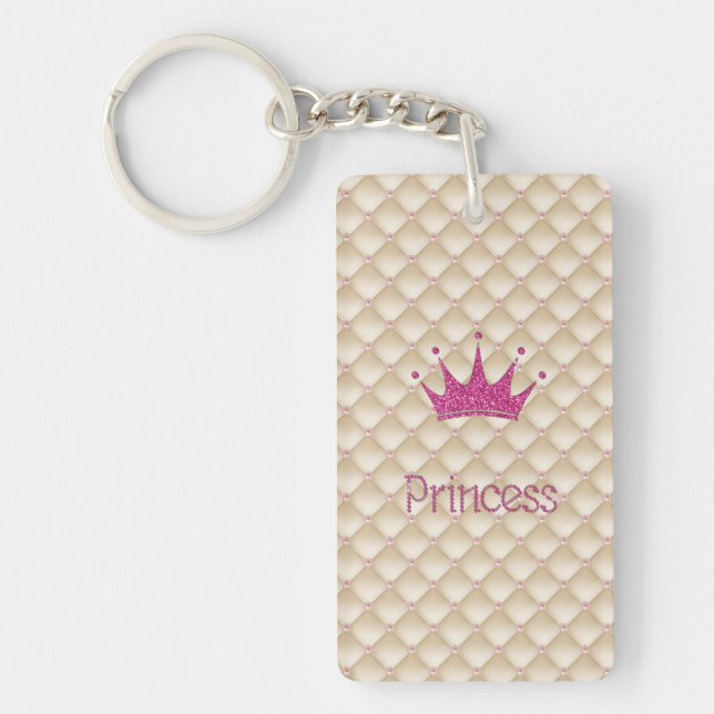 Llavero Perlas encantadoras chic, tiara, princesa, brillan (Frente)