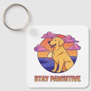 Llavero Permanecer Positivo Retriever Dorado Atardecer Ret