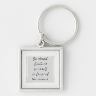 Llavero Permission to smile at yourself keychains