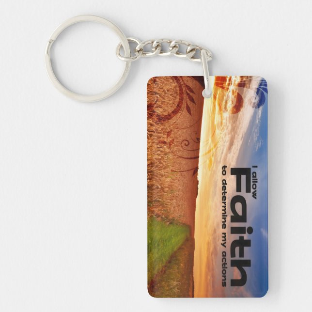 Llavero "Permito la fe" Motivación Afirmación (Frente)