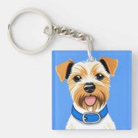 Perrito Adorable con Collar Azul