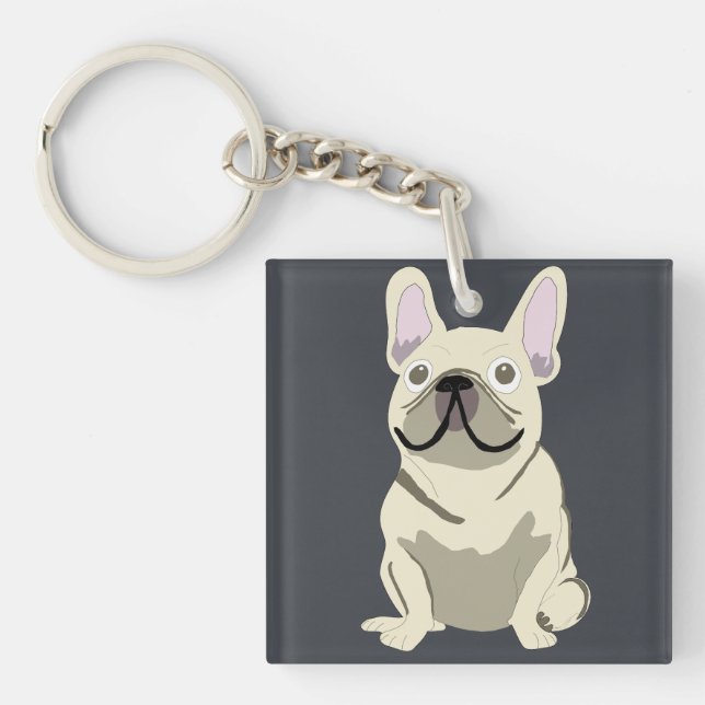 Llavero Perrito adorable, frenchie (Frente)