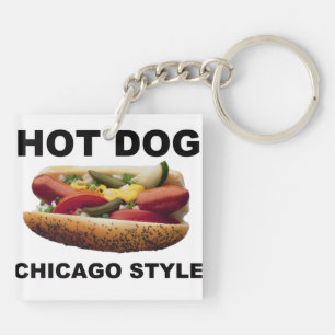 Llavero Perrito caliente del estilo de Chicago