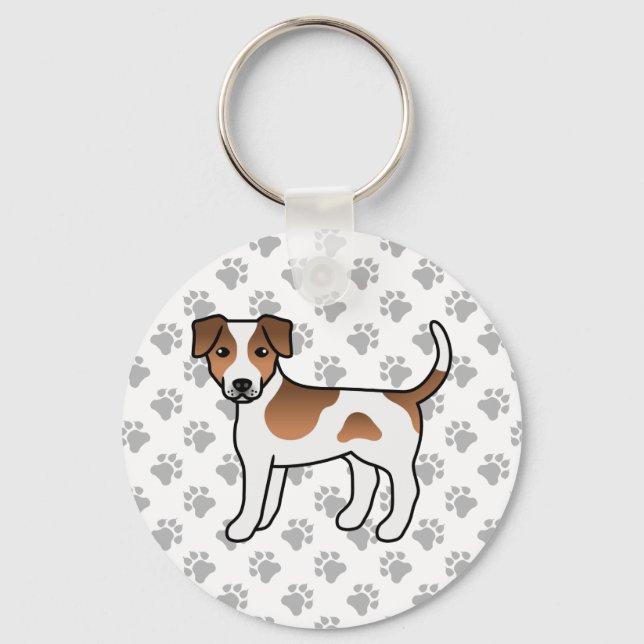 Llavero Perrito de granja danés-sueco marrón, perro de dib (Anverso)