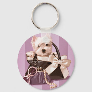 Llavero Perrito de Westie en bolso