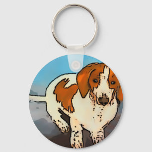 Llavero Perrito Salchicha Acuarela 