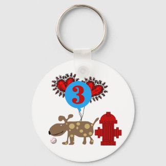 Llavero Perro 3 camisetas de cumpleaños y regalos