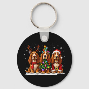 Llavero Perro Amante Reno Santa Perro Retro Navidad