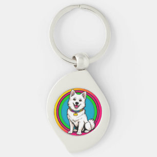 Llavero Perro animado lindo con collar