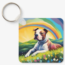 Perro arcoiris de Amstaff American Staffordshire