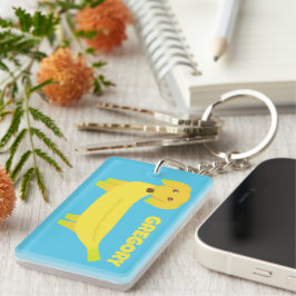 Llavero Perro bananero lindo personalizado