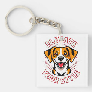 Llavero Perro Beagle con Arte de Texto