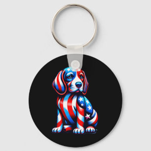 Llavero Perro Beagle Cute Bandera Ee.Uu. Hombres Amantes D