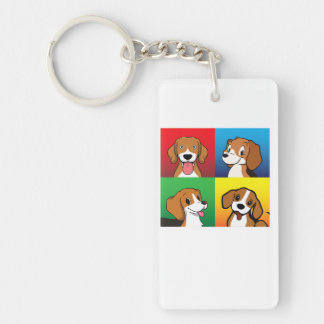 Llavero Perro Beagle Enfrenta Feliz Día A La Madre Padre M
