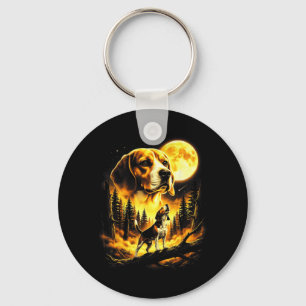 Llavero Perro Beagle Genial Aullando a La Luna Vintage 90s