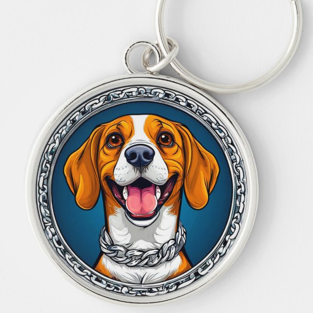 Llavero Perro Beagle lindo (Frente)