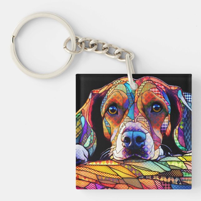 Llavero Perro Beagle Multicolor 178 (Frente)