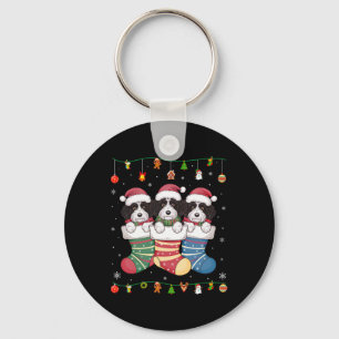 Llavero Perro Bernedoodle En Navidades Hombres Mujeres Niñ