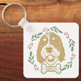 Llavero Perro Bernedoodle Personalizado
