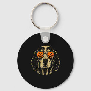 Llavero Perro Bluetick Coonhound de Halloween con Gles de