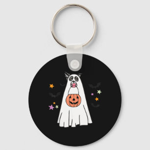 Llavero Perro Border Collie Blanco Y Negro Boo Halloween