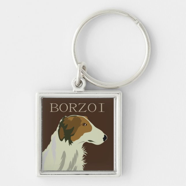 Llavero Perro BORZOI (Frente)