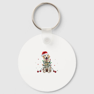 Llavero Perro Boxer Blanco Jersey Feo De Navidad Divertido