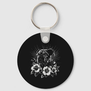 Llavero Perro Bulldog Retro Estilo Tatuaje Amante de los P