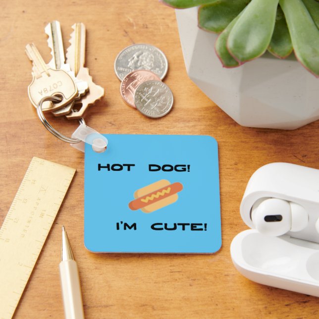 Llavero Perro caliente con nombre (Escritorio )