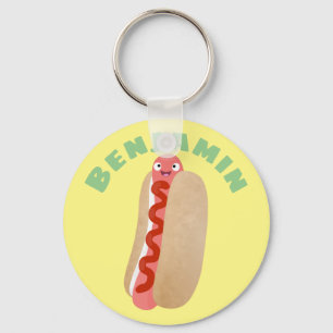 Llavero Perro caliente divertido lindo personalizado Weine