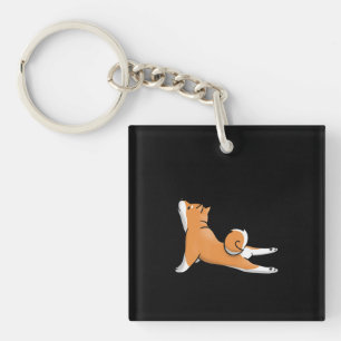 Llavero Perro chiba u   yoga pose   regalo de cumpleaños