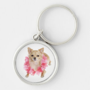 Llavero Perro Chihuahua de Pelo Largo Amor