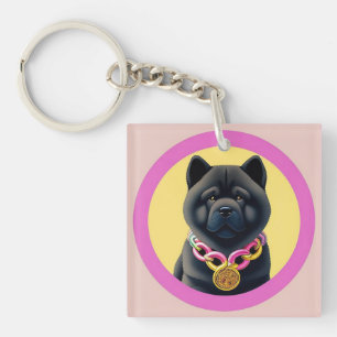 Llavero Perro Chow Chow Ilustrado