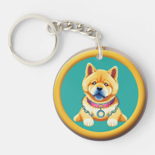 Llavero Perro Chow Chow Ilustrado