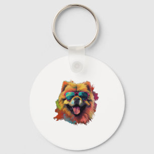 Llavero Perro Chow Perro chino Raza por una Chow Chow